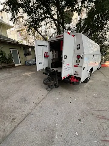 Magnet Plumbing service vehicle on-site for Water Heater Repair in The Heights of Jupiter